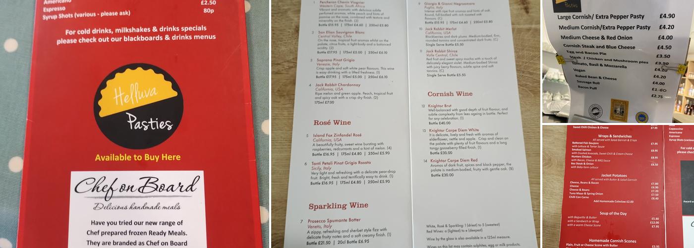 Louis Tea Rooms Menu