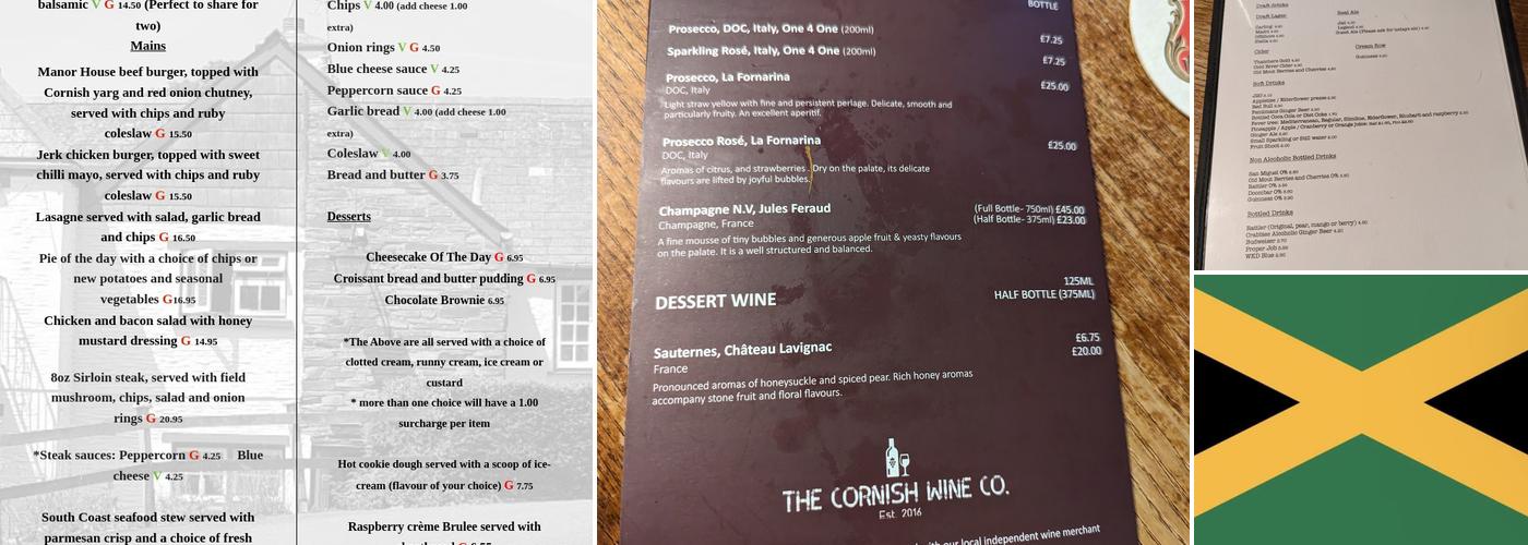 Manor House Inn Menu