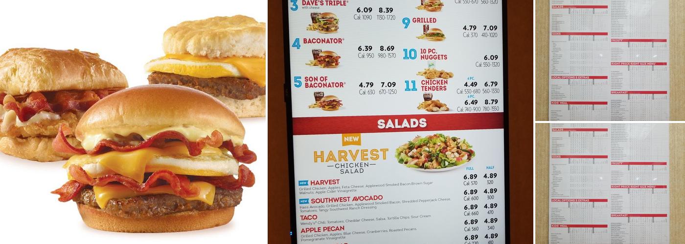 Wendy's Menu