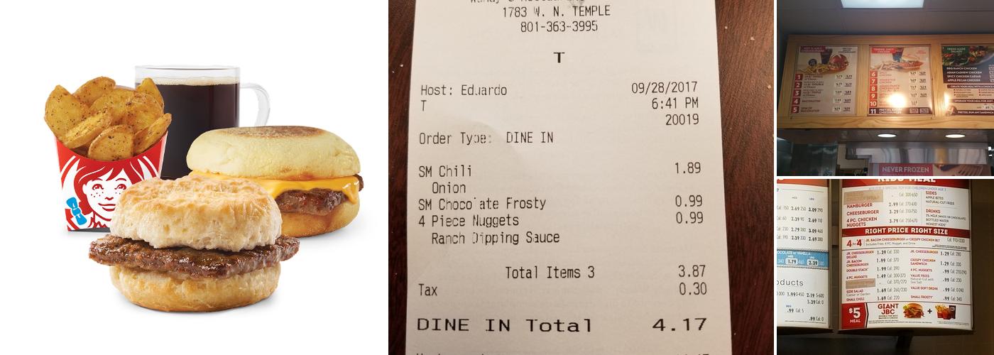 Wendy's Menu