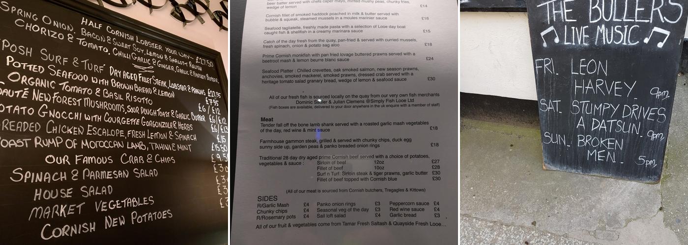 The Old Sail Loft Restaurant Menu