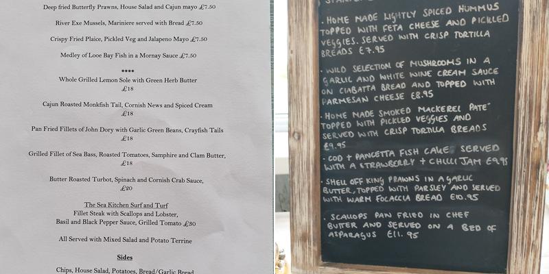 Sea Kitchen Menu