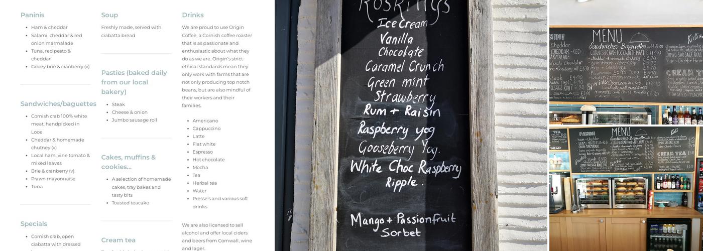 Talland Bay Beach Cafe Menu