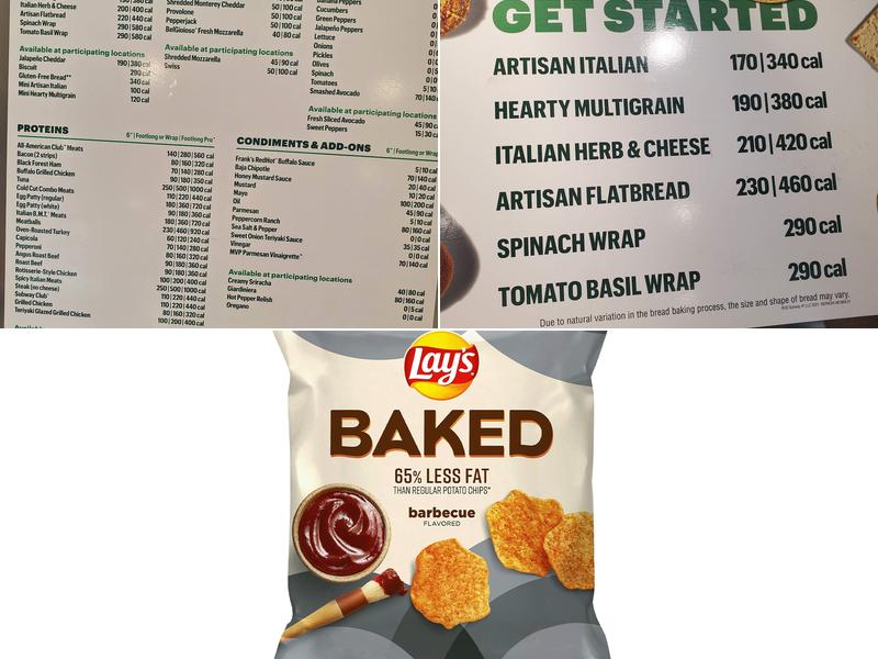 Subway Menu
