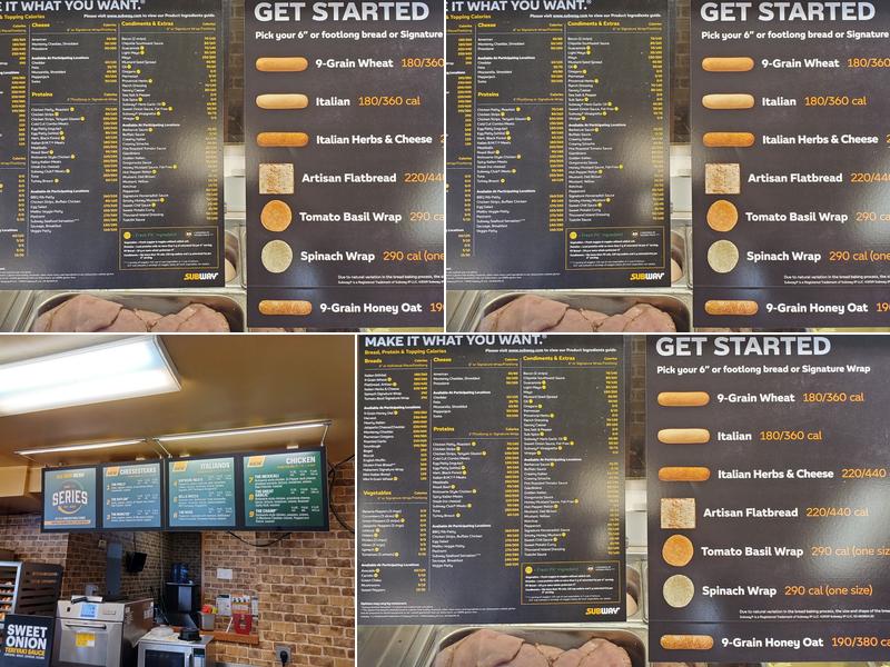 Subway Menu