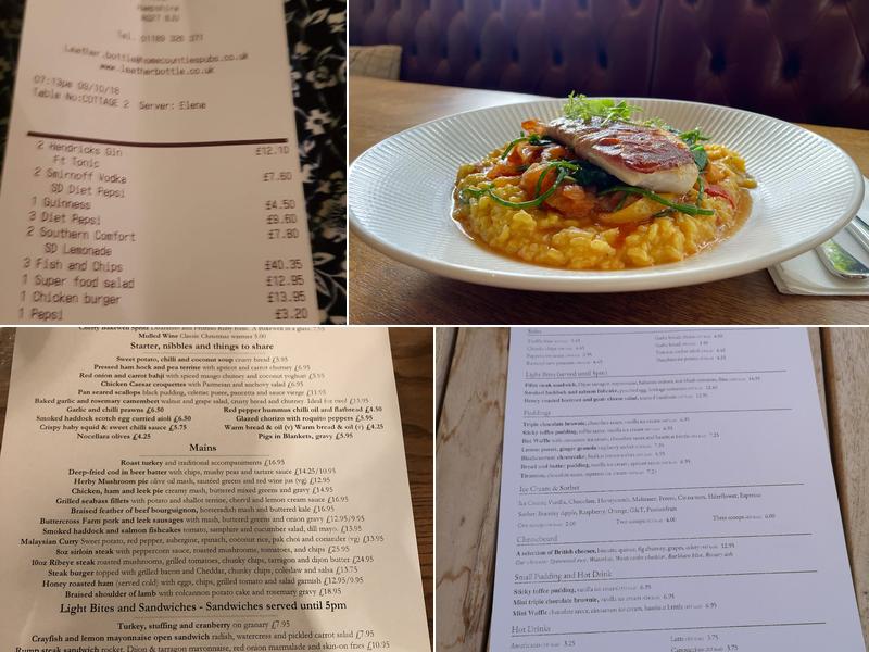 The Leather Bottle Menu