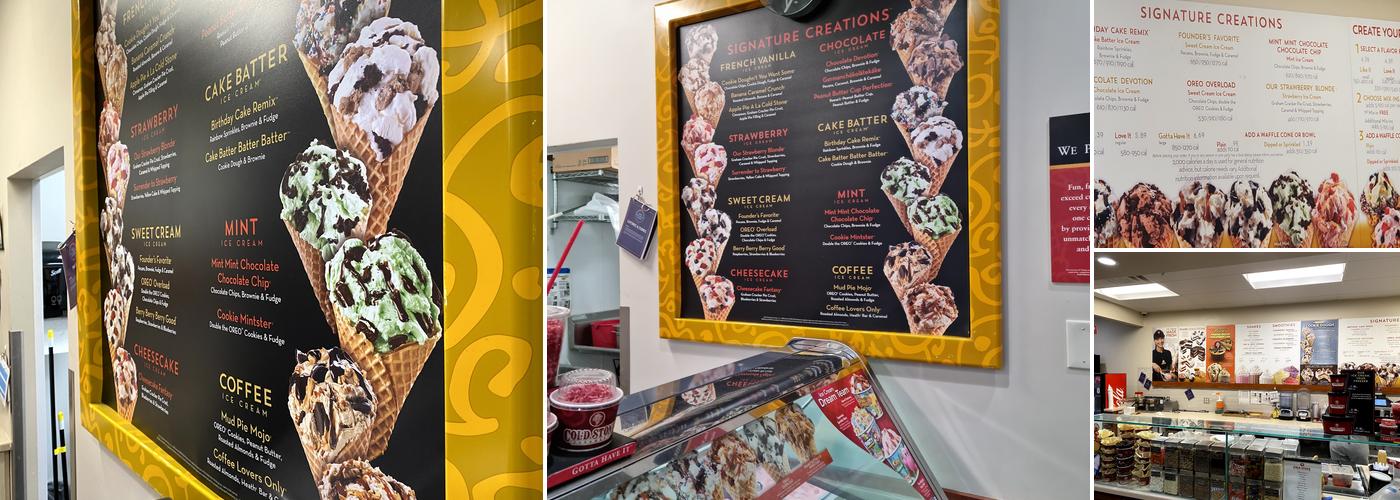 Cold Stone Creamery Menu