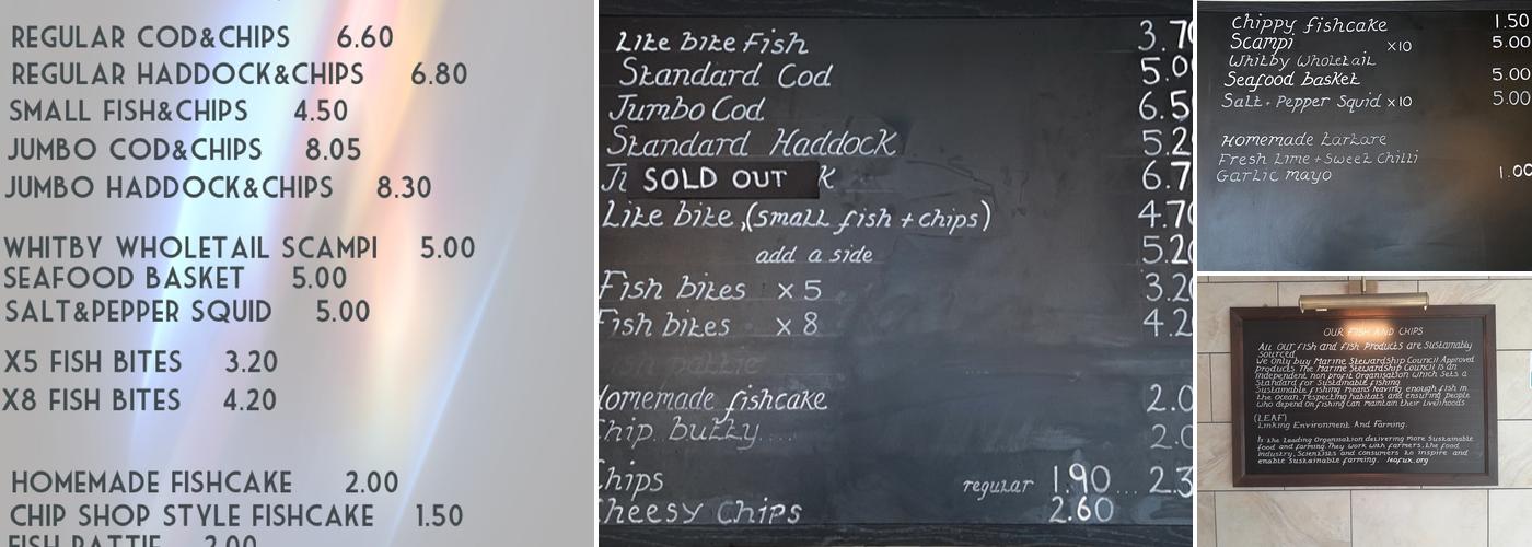 Excelsior Fisheries Menu