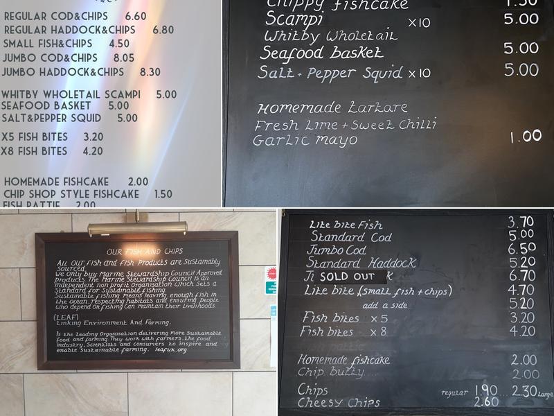 Excelsior Fisheries Menu