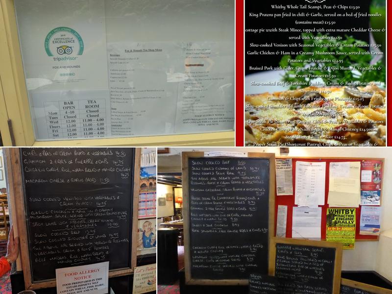 The Fox & Hounds Menu