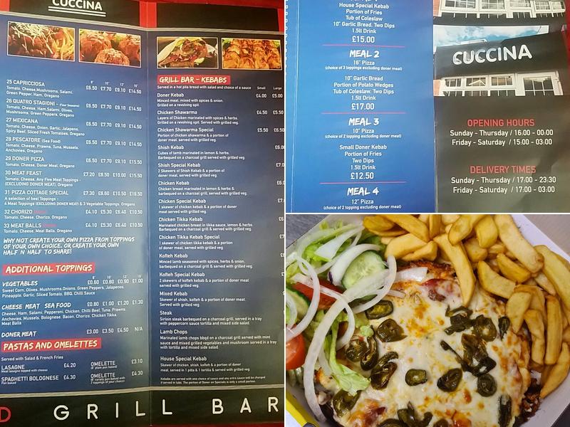 Pizza Cottage Menu
