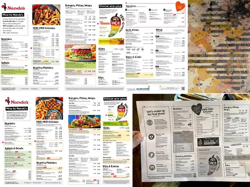 Nando's Bournemouth - BH2 Menu