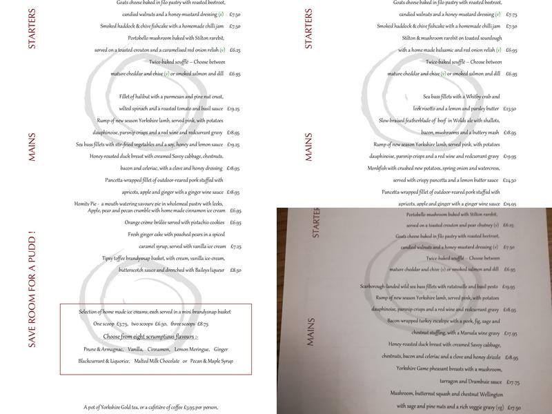 Brandysnap Bistro Menu