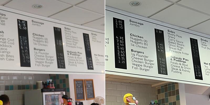 Garstang Fish & Chips Menu