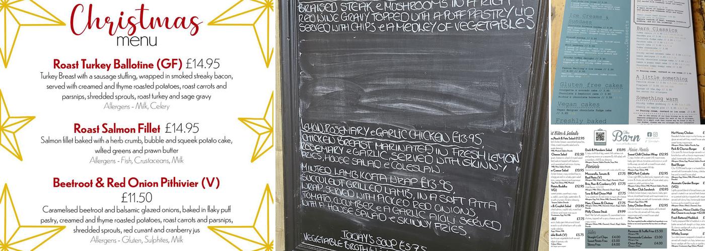 The Barn at Scorton Menu