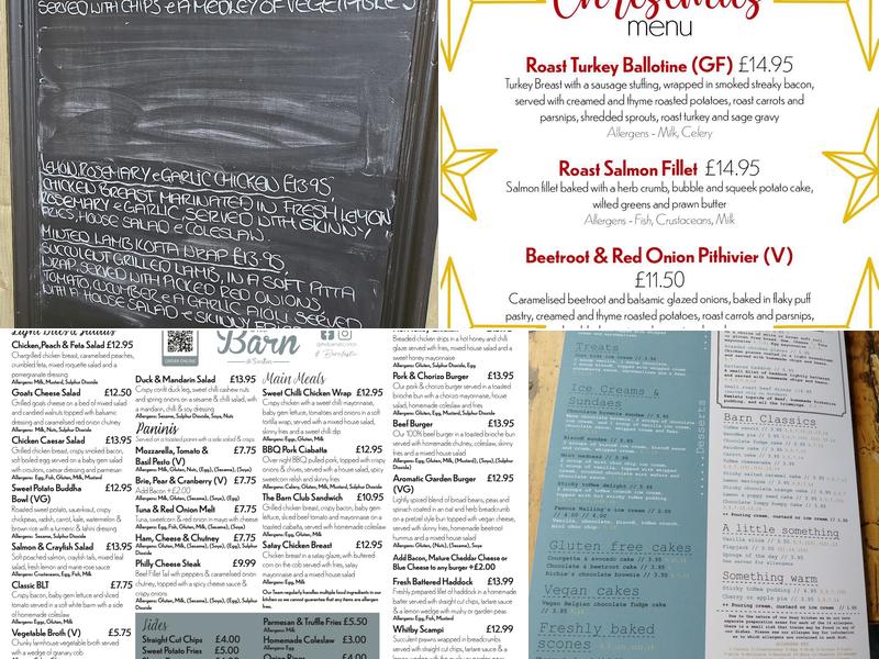 The Barn at Scorton Menu