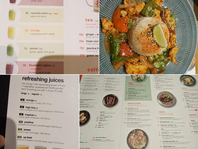 wagamama bournemouth Menu