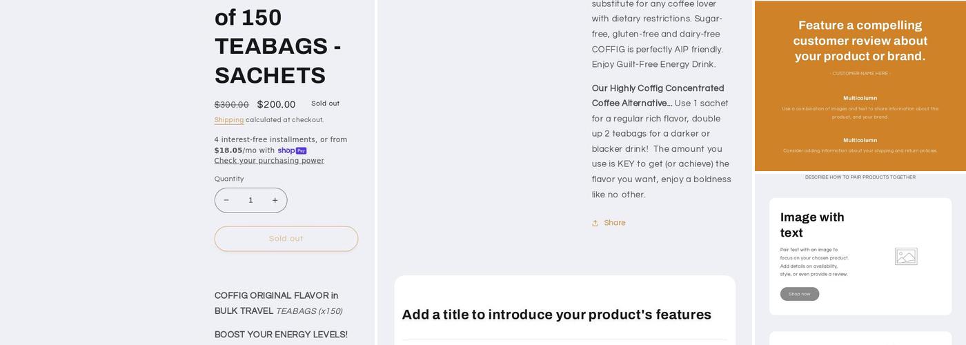COFFIG Menu