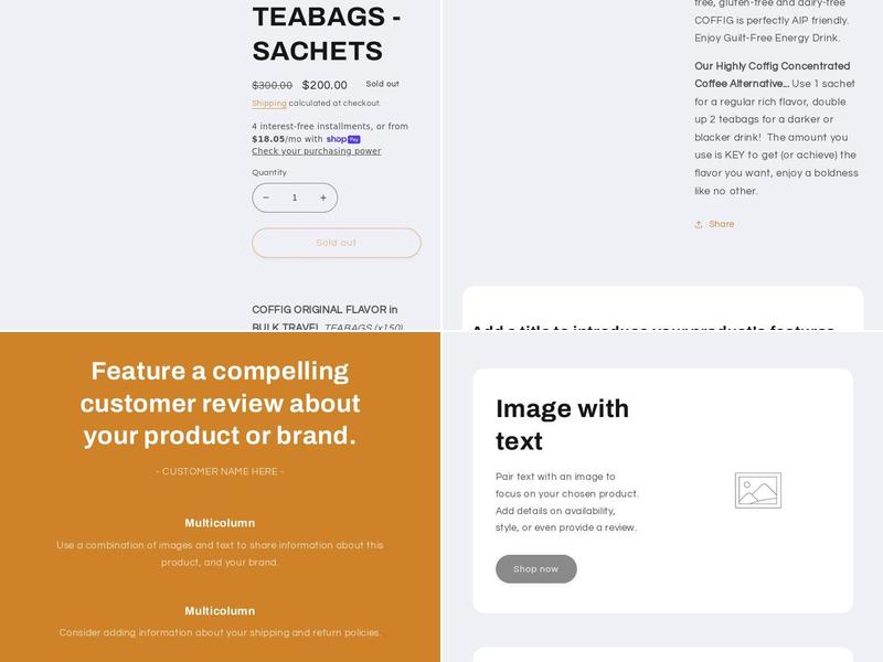 COFFIG Menu