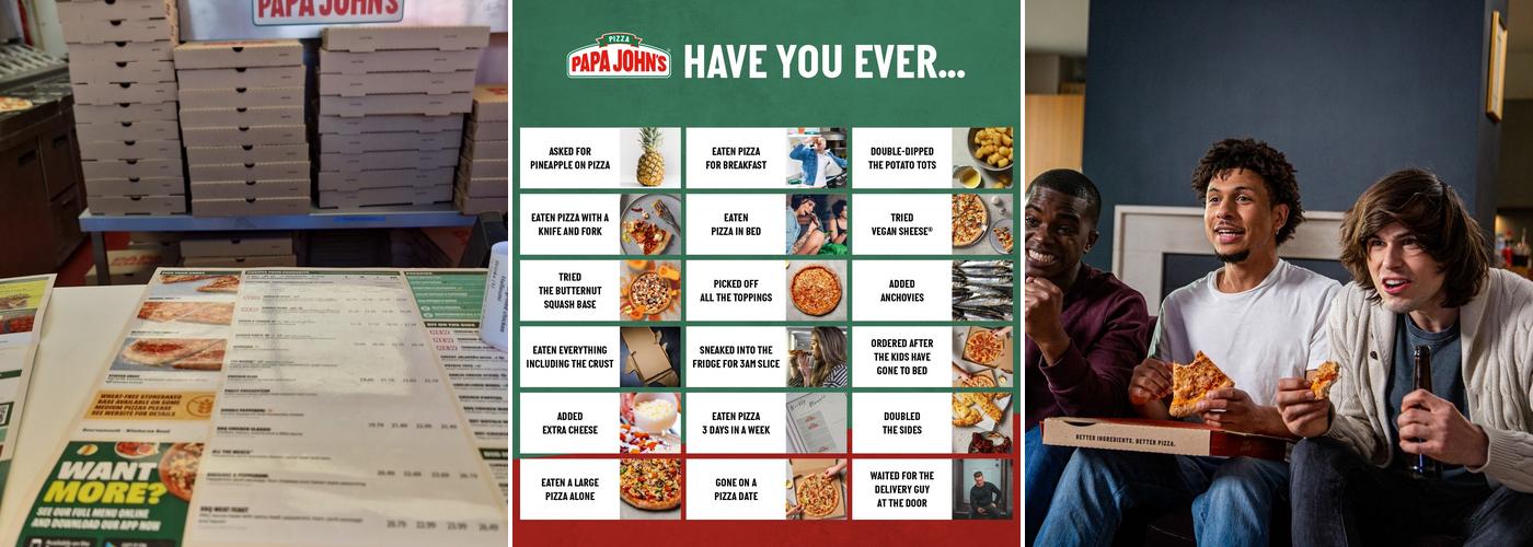 Papa Johns Pizza Menu