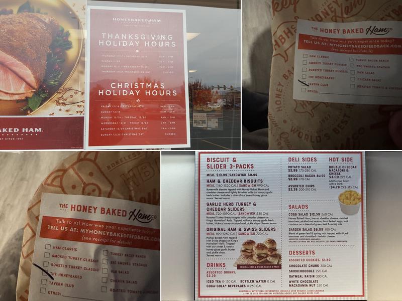 The Honey Baked Ham Company Menu