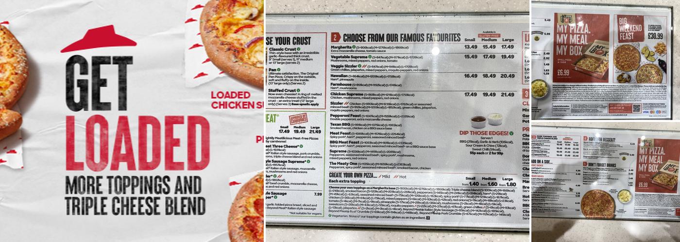 Pizza Hut Delivery Menu