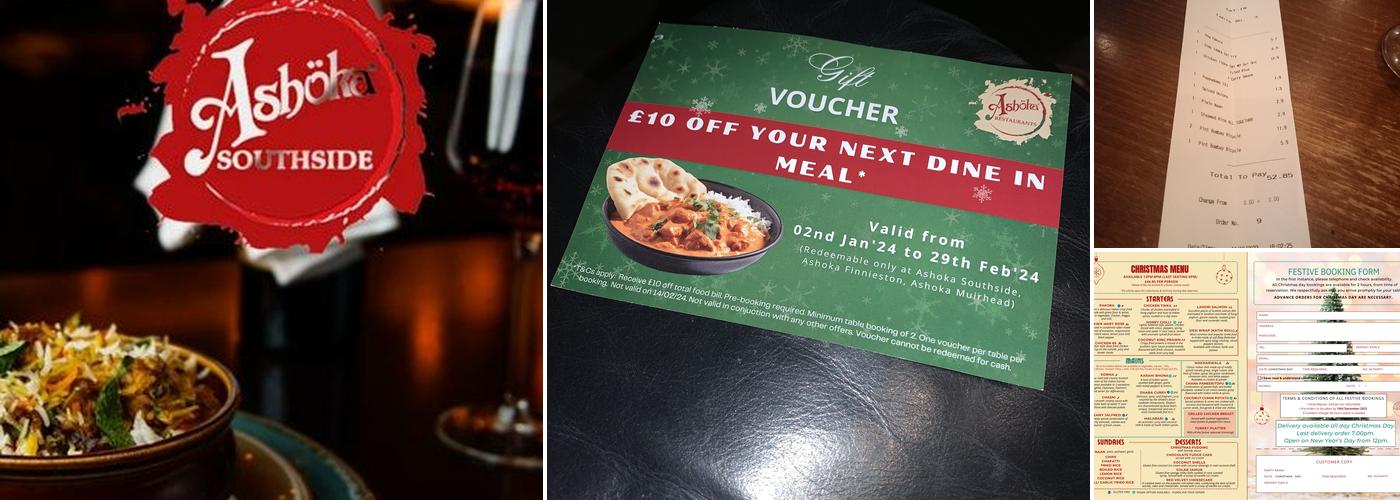 Ashoka South Side Menu