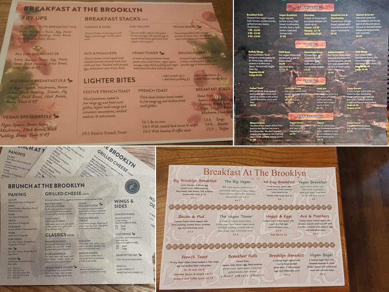 The Brooklyn Cafe. Menu