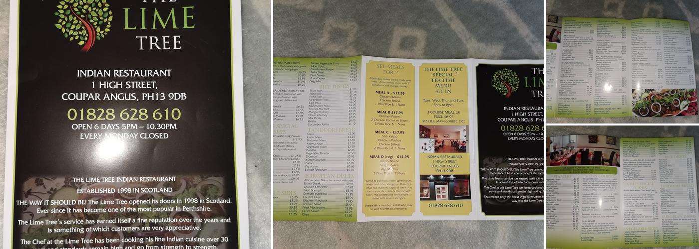 Lime Tree Indian Cuisine Menu