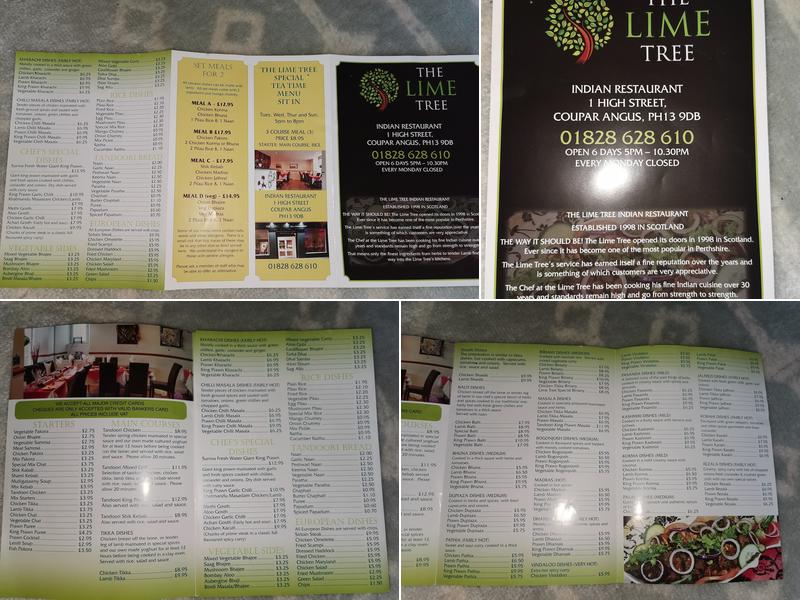 Lime Tree Indian Cuisine Menu