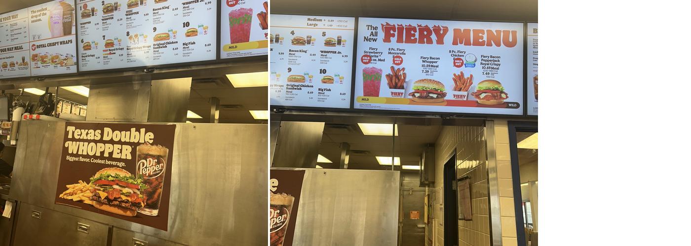 Burger King Menu