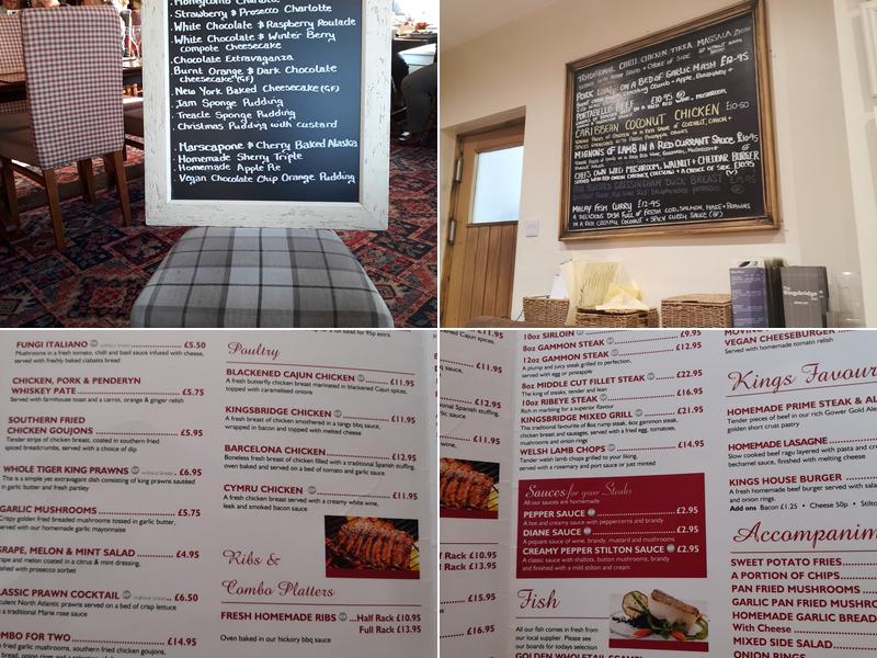 Kingsbridge Inn Menu