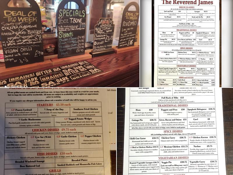 Reverend James Menu