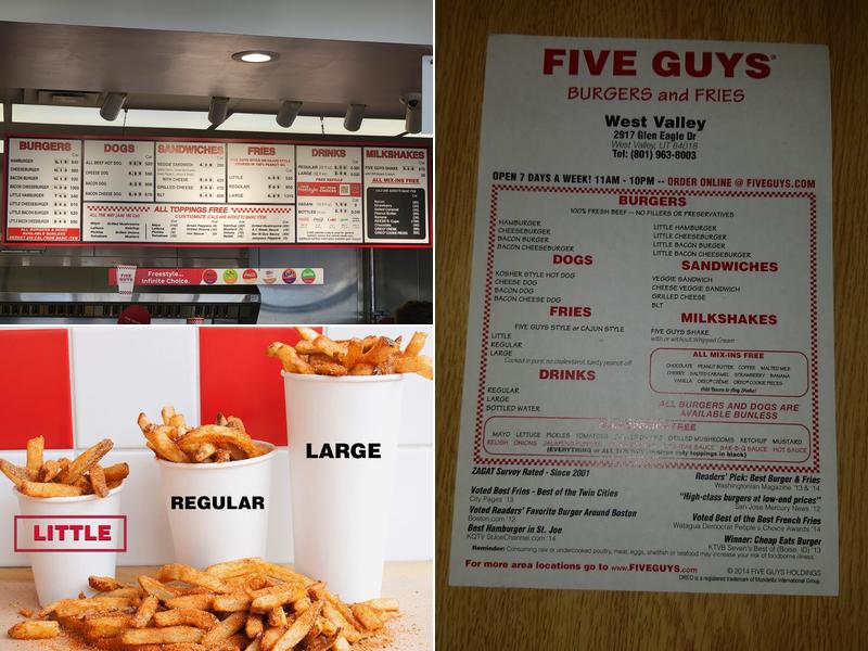 Five Guys Menu