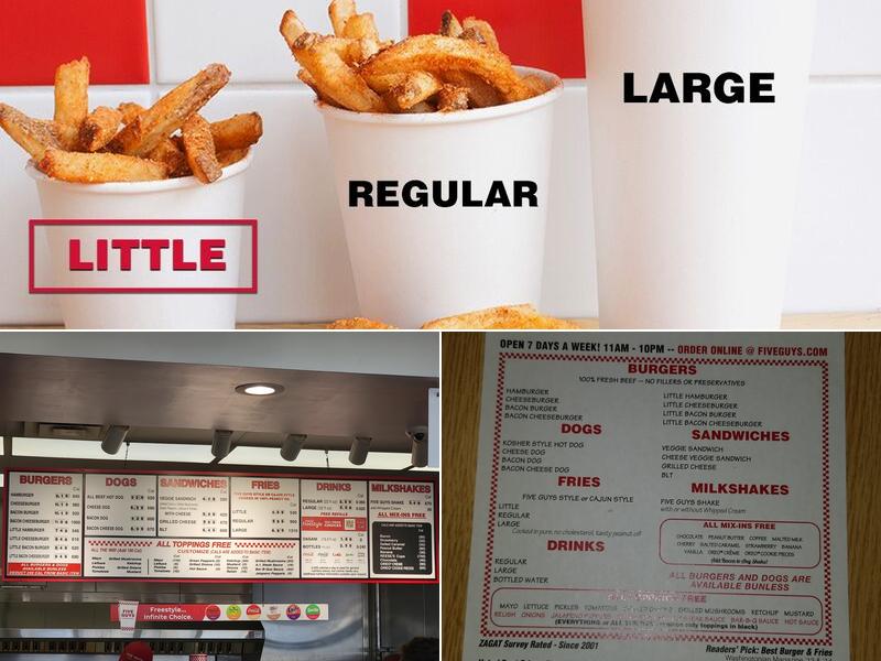 Five Guys Menu