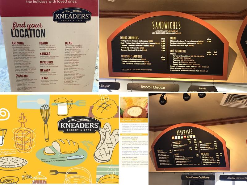 Kneaders Bakery & Cafe Menu