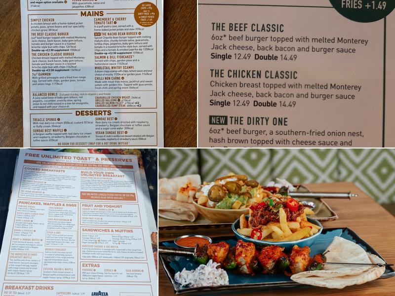 Harvester Neptune Bournemouth Menu