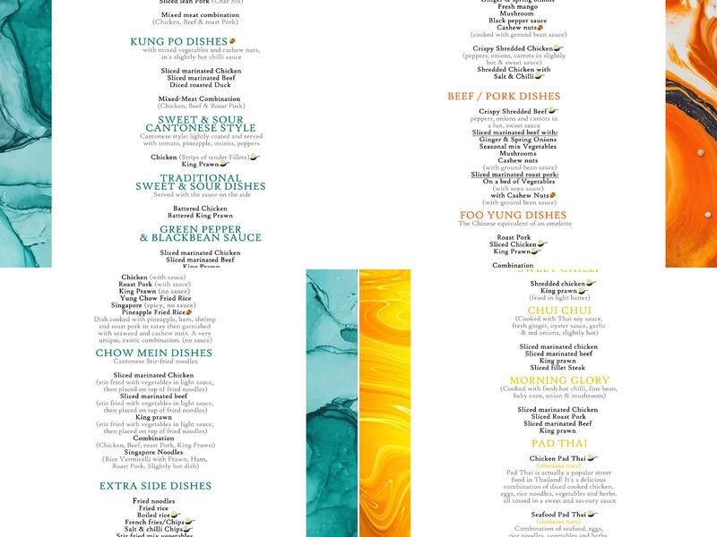 The Chinese Manor House Menu