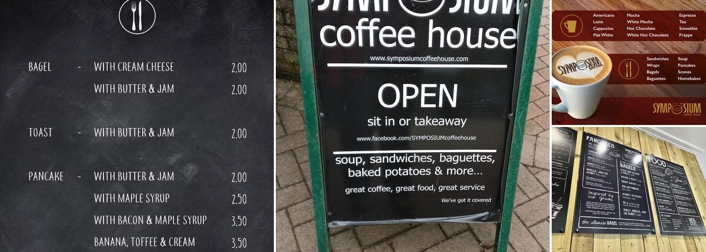 SYMPOSIUM coffee house Ellon Menu