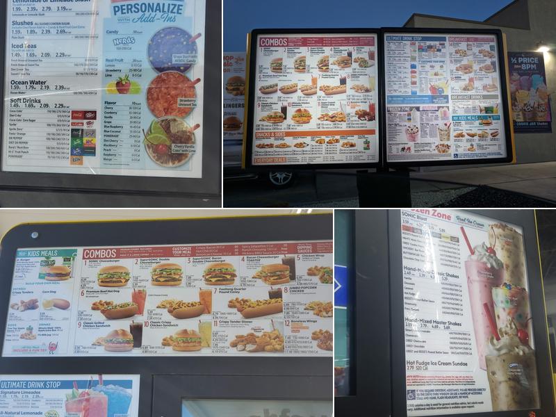 Sonic Drive-In Menu