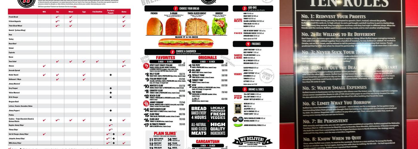 Jimmy John's Menu