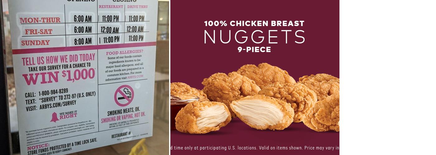 Arby's Menu