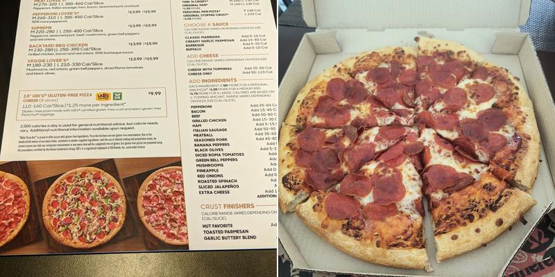 Pizza Hut Menu