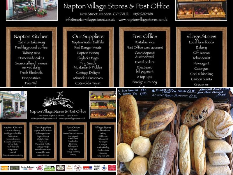 Napton Village Stores Menu
