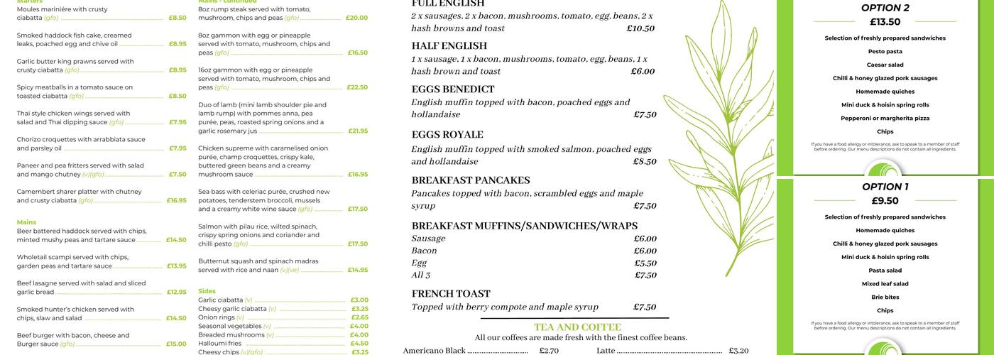 The Bowling Green Menu