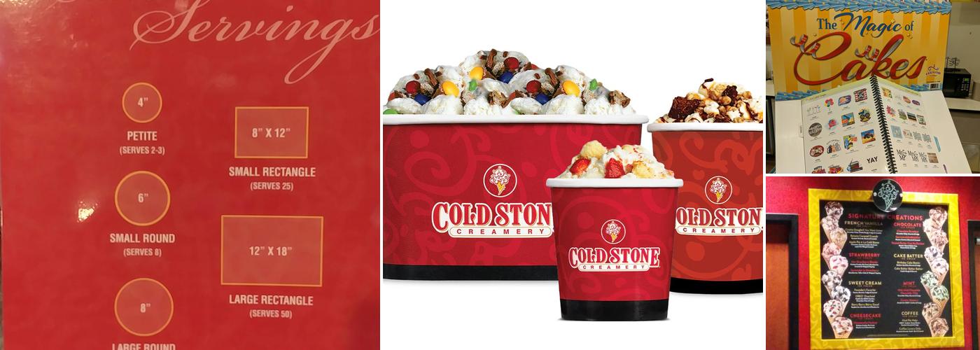Cold Stone Creamery Menu