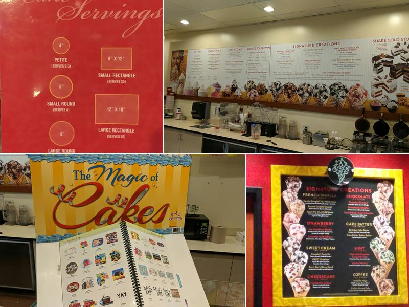 Cold Stone Creamery Menu