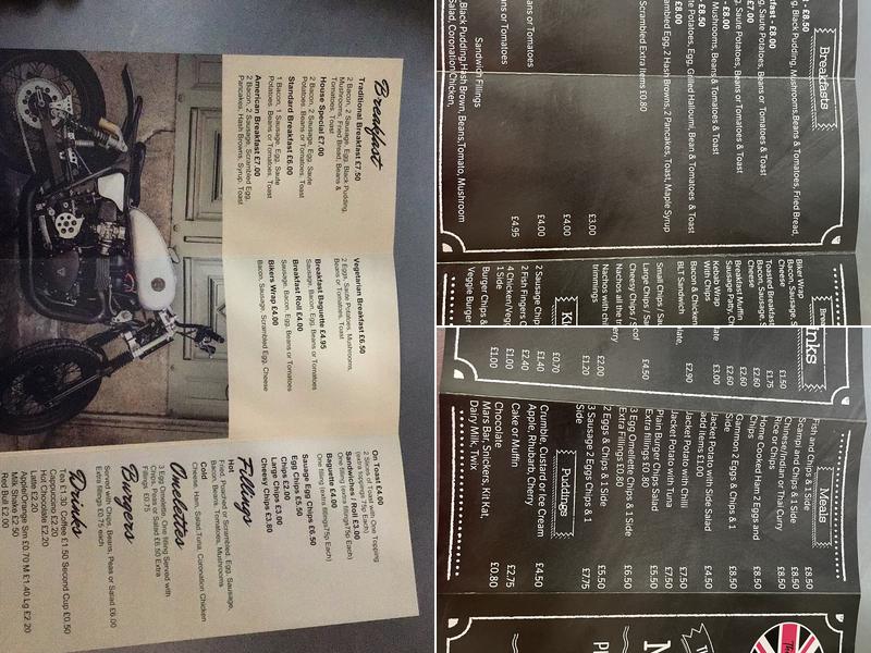 Long Itch Diner Menu