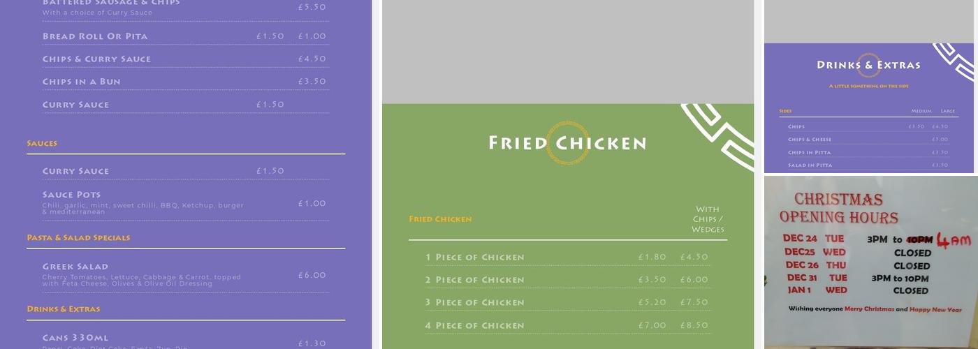 Halikarnas Kebab Shop Menu