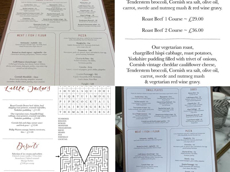 Caffè Rojano by Paul Ainsworth Menu